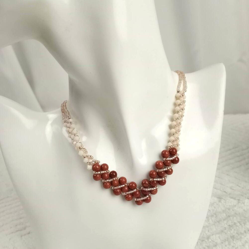 HANDMADE ~ Goldstone Zion Necklace ~18"